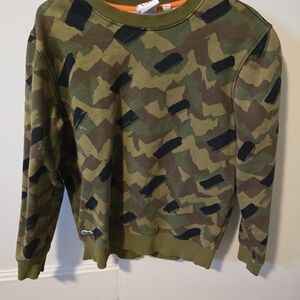 Lacoste Green Camouflage Crewneck Sweater